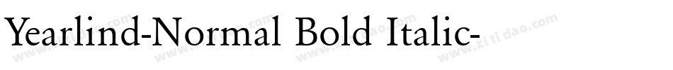 Yearlind-Normal Bold Italic字体转换